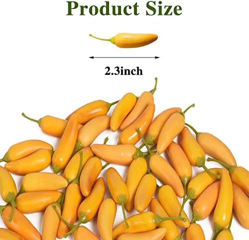 Lifelike Yellow Fake Pepper for Kitchen and Party Decor