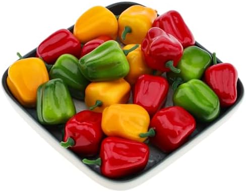 30PCS Artificial Bell Peppers Decorative Vegetables