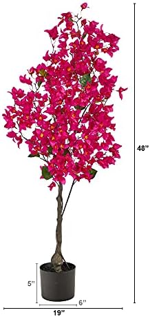 Nearly Natural 4ft Bougainvillea Artificial Tree Pink