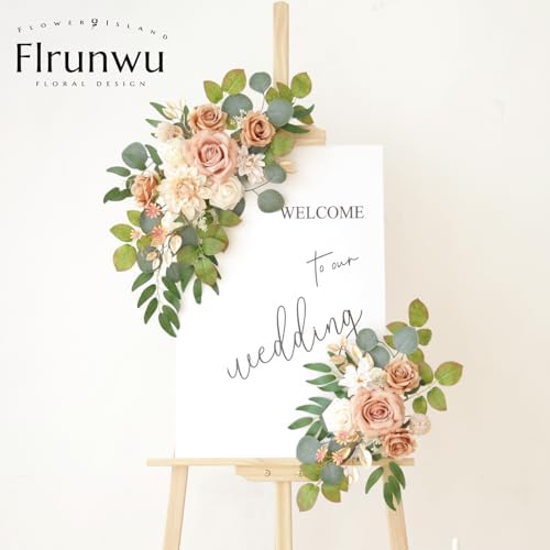 Flrunwu Artificial Flowers Pack of 2 Wedding Centerpieces Decorations