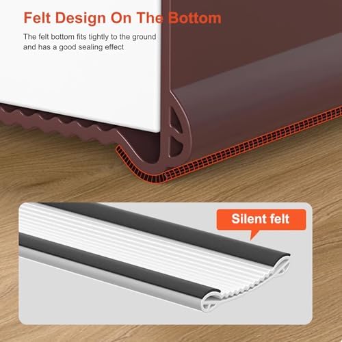 93cm Under Door Draft Stopper with Silent Felt and PVC