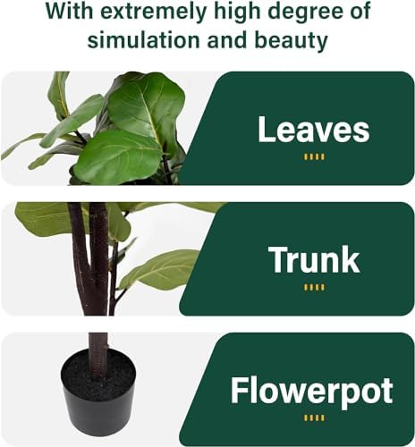 6FT Fiddle Leaf Fig Artificial Tree with Pot