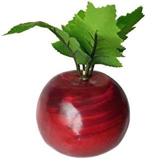 2 Pcs Artificial Beets with Leaves for Home Decor