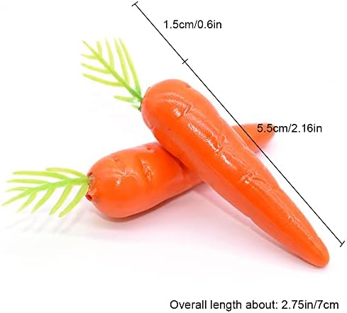 30 Pcs Artificial Mini Carrots for Decoration and Crafts