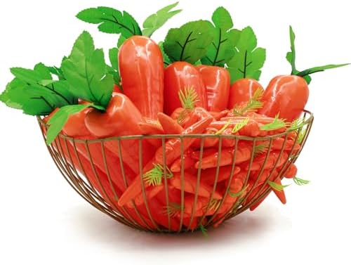 40pcs Fake Carrots Plastic Easter Decorations