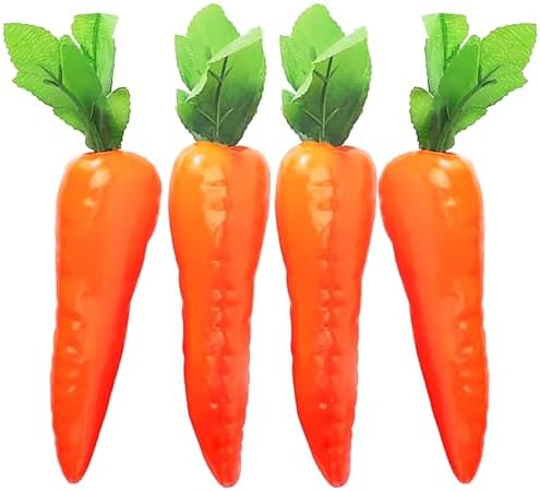 4 Pcs Artificial Carrots for Home Kitchen Decor