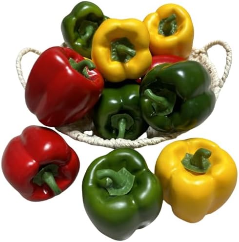 12pcs Artificial Bell Peppers for Kitchen Decoration