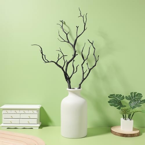Artificial Antler Dried Tree Branches 4pcs Black Plastic Manzanita Decor