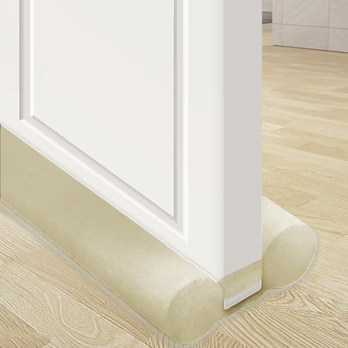 JUJIBL Under Door Draft Stopper 35 Inch Beige