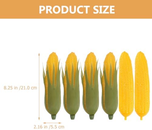 Happyyami 6Pcs Simulation Corn Artificial Vegetable Decor