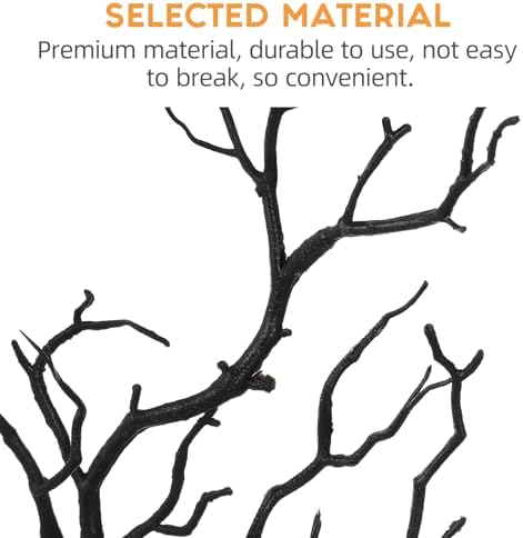 Artificial Antler Dried Tree Branches 4pcs Black Plastic Manzanita Decor