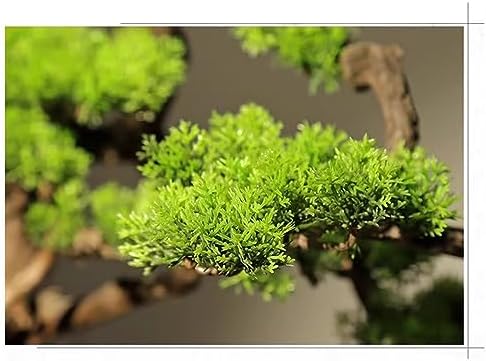 FAFACAI Artificial Bonsai Tree with Pine and Maple Leaves Gold Gray