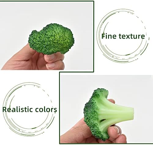 Lifelike Fake Broccoli Slices for Kitchen and Home Decor