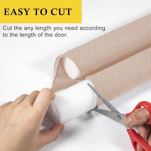 Fowong Door Draft Stopper Adjustable 30-36 Beige