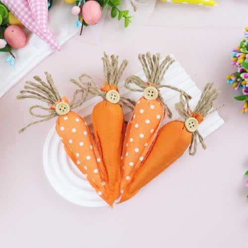 4PCS Easter Artificial Fabric Carrots Decorations