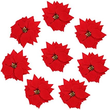 VORCOOL Artificial Poinsettia Flower Heads