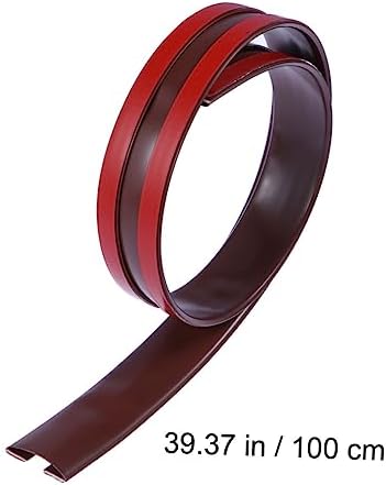 HOMSFOU Door Draft Stopper Seal Strip Brown Adjustable Weatherproof Sound Insulation