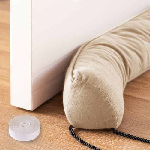 36 Inch Door Draft Stopper with Reusable Cover All-Season Insulation Seal