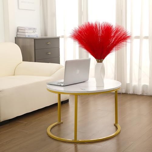 30pcs 22 Red Faux Pampas Grass Decor