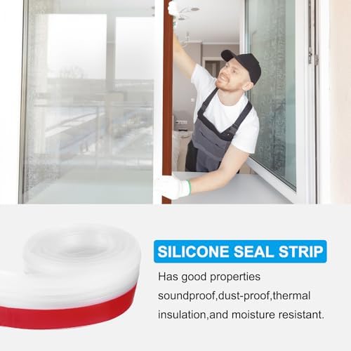 PATIKIL Door Draft Stopper 2 Pack 33FT Silicone Weather Seal Strip