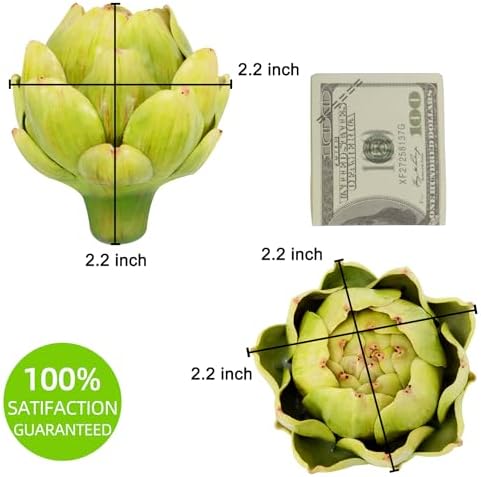 Onlove Large Green Artificial Artichoke Decor Set of 4