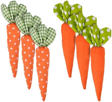GSHLLO 6 Pcs Artificial Fabric Carrots Easter Decor