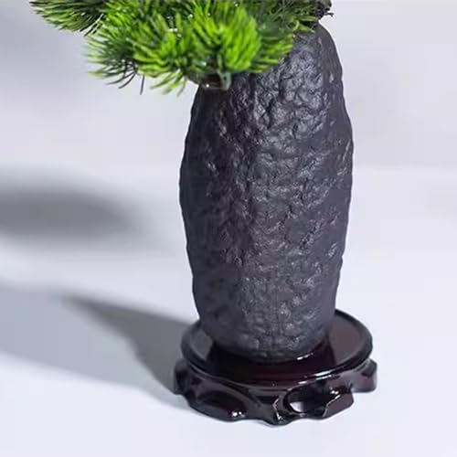 Faux Bonsai Tree with Colorful Ceramic Vase Set
