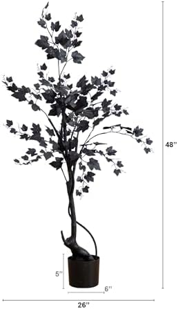 Nearly Natural 4ft Halloween Maple Artificial Tree