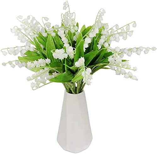 Tinsow 20 Pcs Artificial Lily of the Valley Flowers Bundle