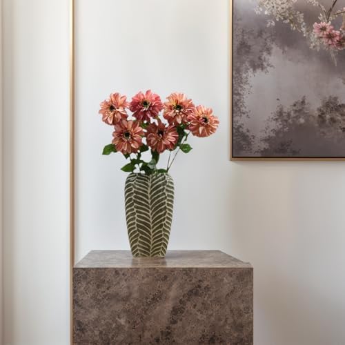 6 Pack Artificial Chrysanthemums 248 Inch Long Stem Deep Pink