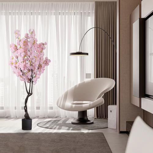 68ft Tall Pink Artificial Cherry Blossom Tree with Sturdy Pot