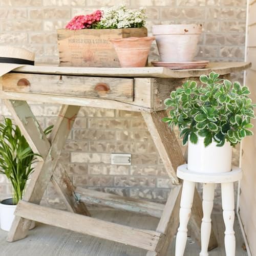 GTIDEA Artificial Shrubs Real Touch Silk Plants 2pcs