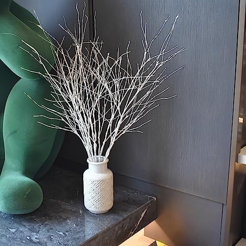10PCS White Artificial Branches Curly Willow for Vases