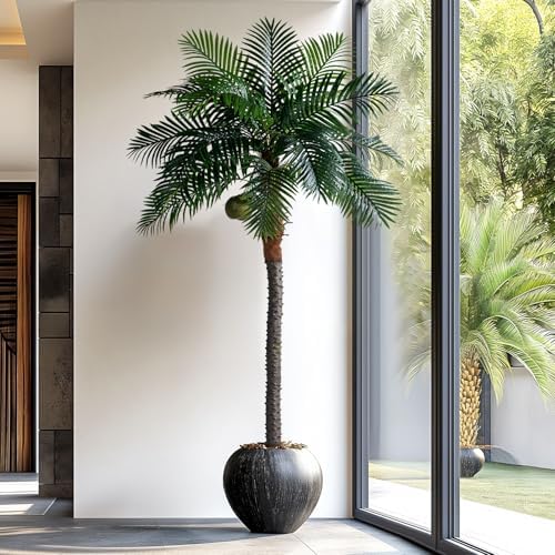 Erimda 82FT Artificial Phoenix Palm Tree with Coconut Fruit