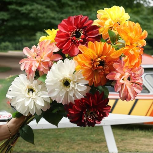 6 Pack Artificial Chrysanthemums 248 Inch Long Stem Deep Pink