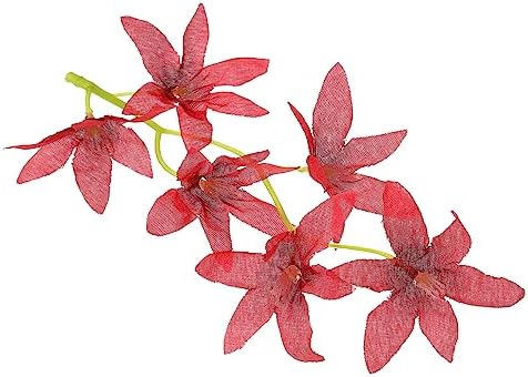 PATIKIL Red Artificial Orchid Flowers 12 Pcs Cylinder Vase Fillers