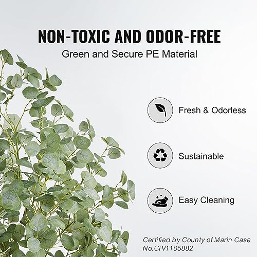 VEVOR 6 FT Artificial Eucalyptus Tree with PE Material and Anti-Tip Protection