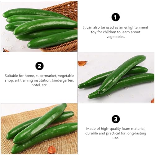 TOYANDONA 10 Pcs Realistic Artificial Cucumber Decor