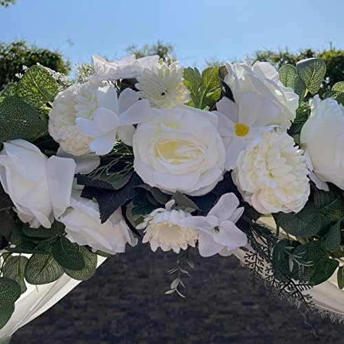 Handmade Wedding Arch Flowers with Rose and Eucalyptus
