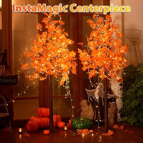 6FT Lighted Maple Tree with 120 Warm White LED Lights