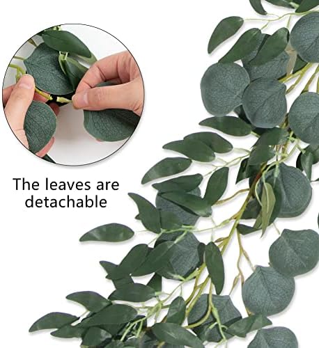 3Pcs Fake Eucalyptus Vines 65FT Silk Ivy Garland Artificial Plants