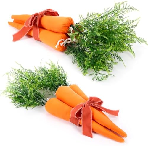 6 Pcs Easter Artificial Carrots Decor Set