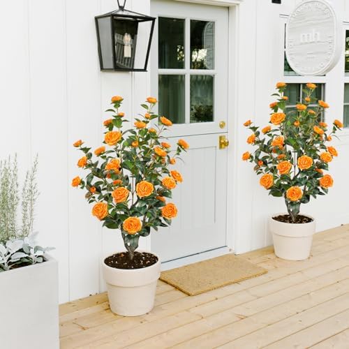 433 Inch Artificial Camellia Tree with Flowers