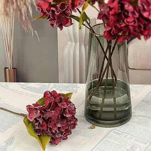 TOPIA Artificial Silk Hydrangea Fall Flowers Bouquet Decorations