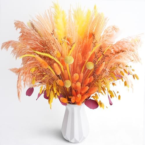 107 Pcs Artificial Dried Flowers Bouquet Boho Fall Decor
