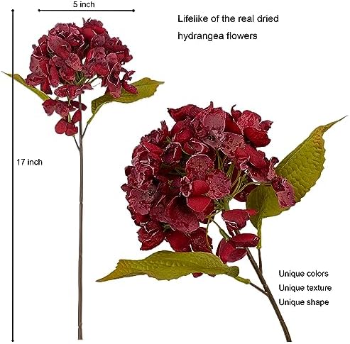 TOPIA Artificial Silk Hydrangea Fall Flowers Bouquet Decorations