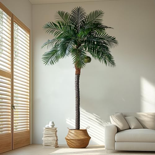 Erimda 82FT Artificial Phoenix Palm Tree with Coconut Fruit