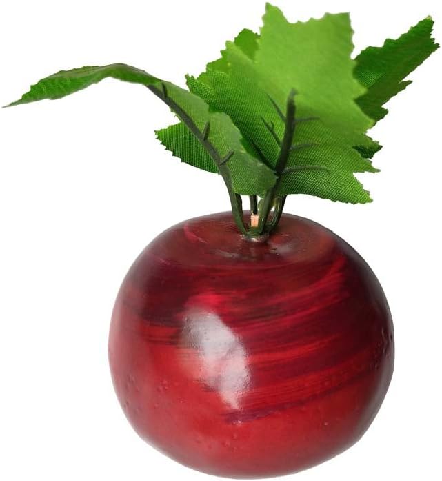2 Pcs Artificial Beets with Leaves for Home Decor