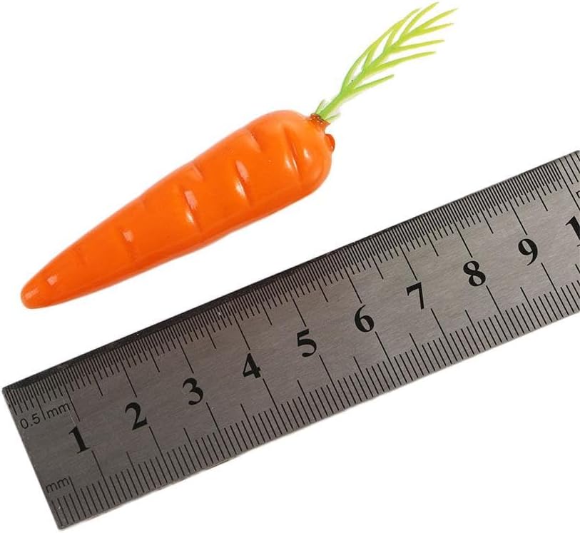 Pokinge 60pcs Artificial Carrots Mini Plastic Decorations