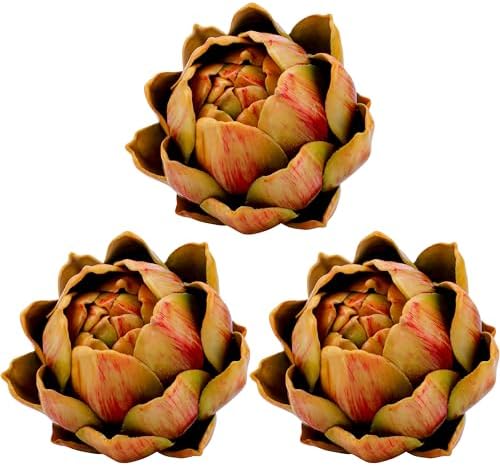 3Pcs Large Faux Artichoke Home Decor Artificial Vegetable Bowl Filler